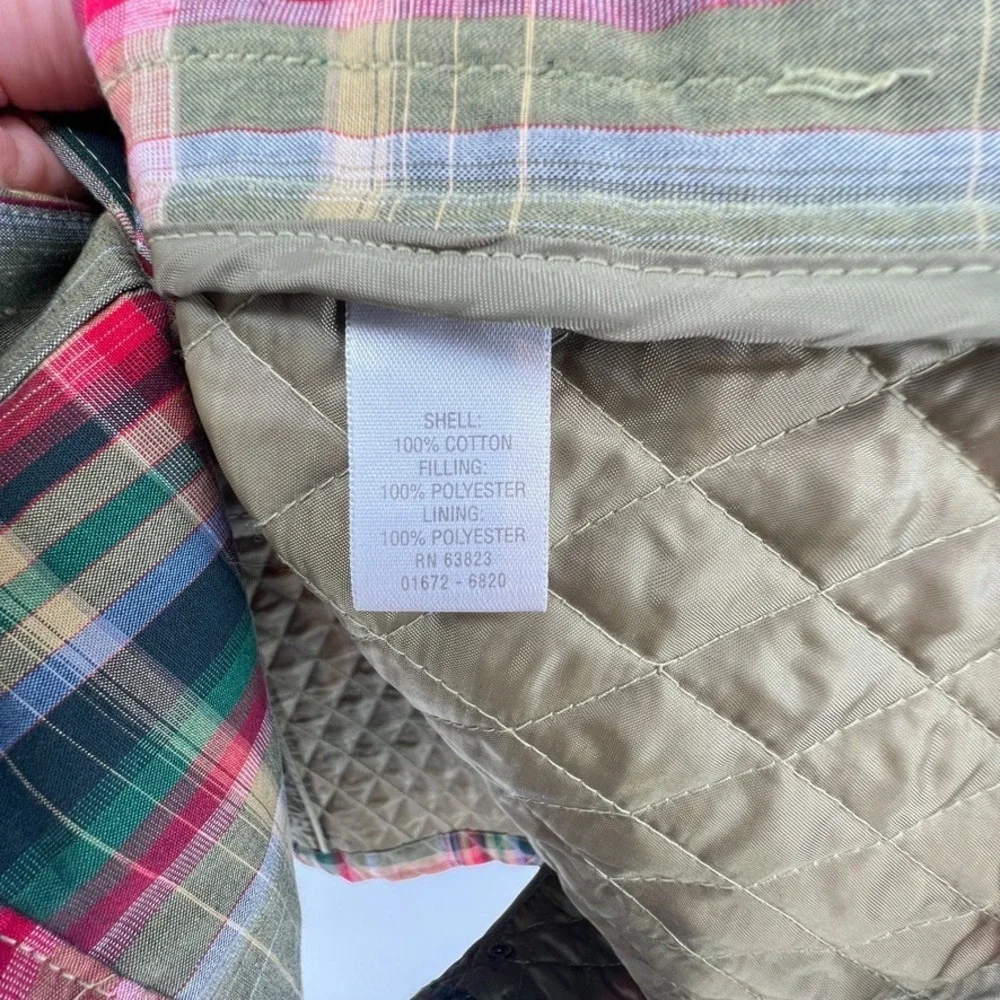 CJ Banks Plaid Quilted Vest Womens 3X Gorpcore Cabin Autumn Snap Front Country